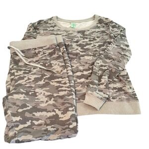 Honeydew Intimates Camo Lounge Set XL Sweatshirt Joggers 2 Piece Soft Cozy